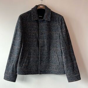 Express Plaid Coat Navy